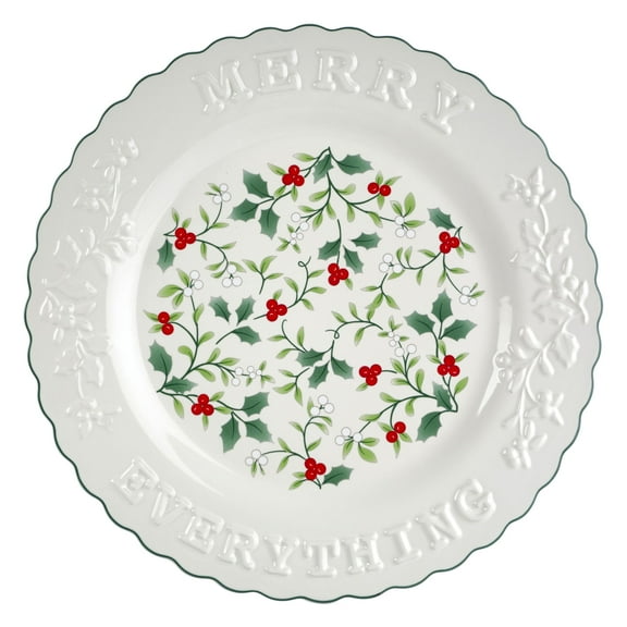 Pfaltzgraff Winterberry 12 in Stoneware Share Serving Platter Merry Everything