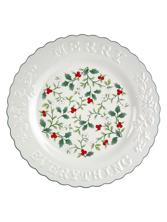 Pfaltzgraff Winterberry 12 in Stoneware Share Serving Platter Merry Everything
