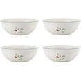 thumbnail image 1 of Pfaltzgraff Winterberry 5.8 in Soup Cereal Bowl Set of 4, White with Green and Red Accents, 1 of 6