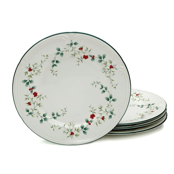 Pfaltzgraff Winterberry 10.5 in Stoneware Tableware Dinner Plates (Set of 4)