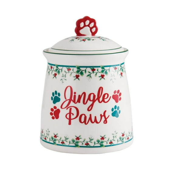 Pfaltzgraff Winterberry Jingle Paws Pet Treat Jar