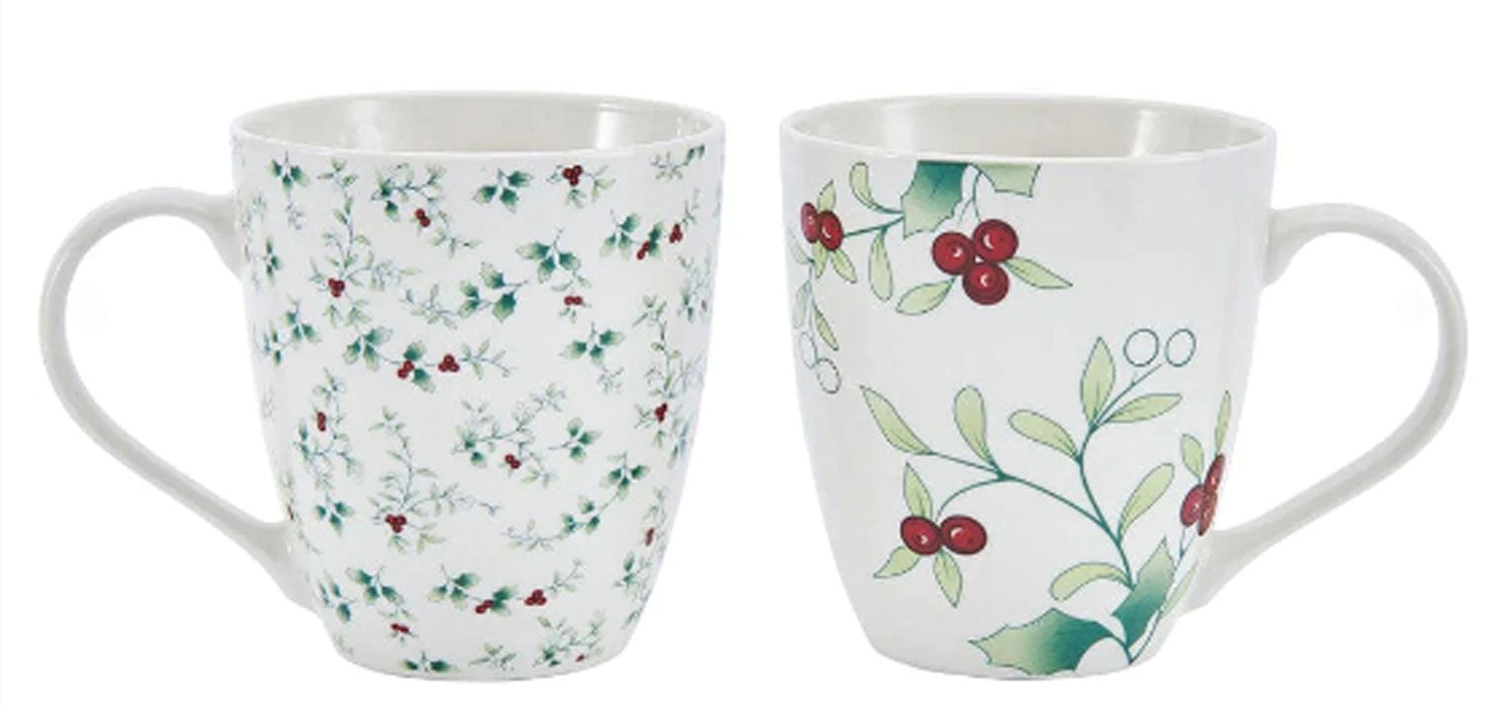 Pfaltzgraff Winterberry Porcelain 18 oz Mug Micro/Macro Set of 2