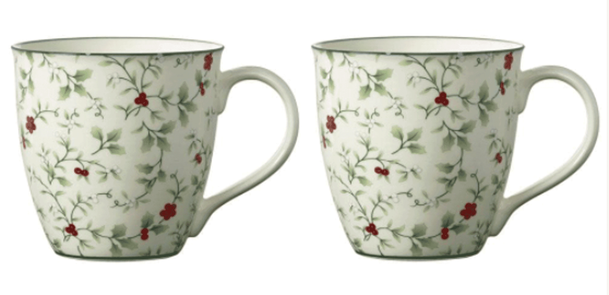 Pfaltzgraff Winterberry Porcelain 20 oz Mug Full Coverage, Set of 2