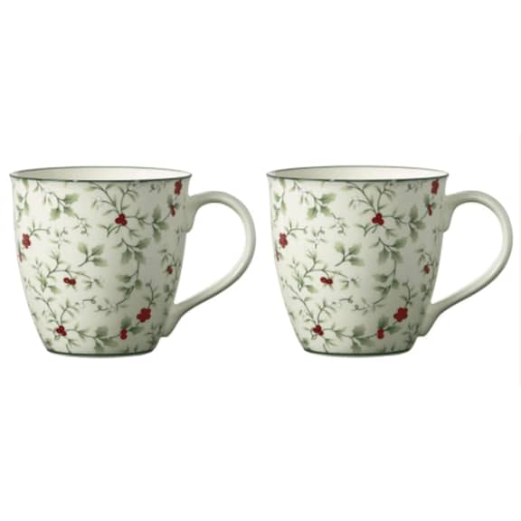 Pfaltzgraff Winterberry Porcelain 20 oz Mug Full Coverage, Set of 2
