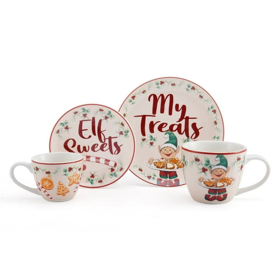 Pfaltzgraff Winterberry Porcelain Elf Treat Set