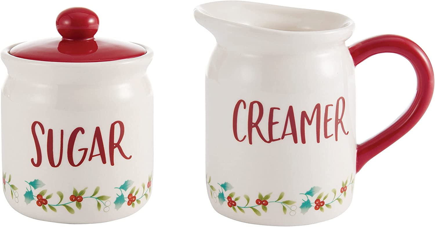 Pfaltzgraff Winterberry Red Sugar and Creamer Set