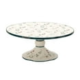 thumbnail image 1 of Pfaltzgraff Winterberry Round Cake Plate White with Green and Red Accents, 1 of 7