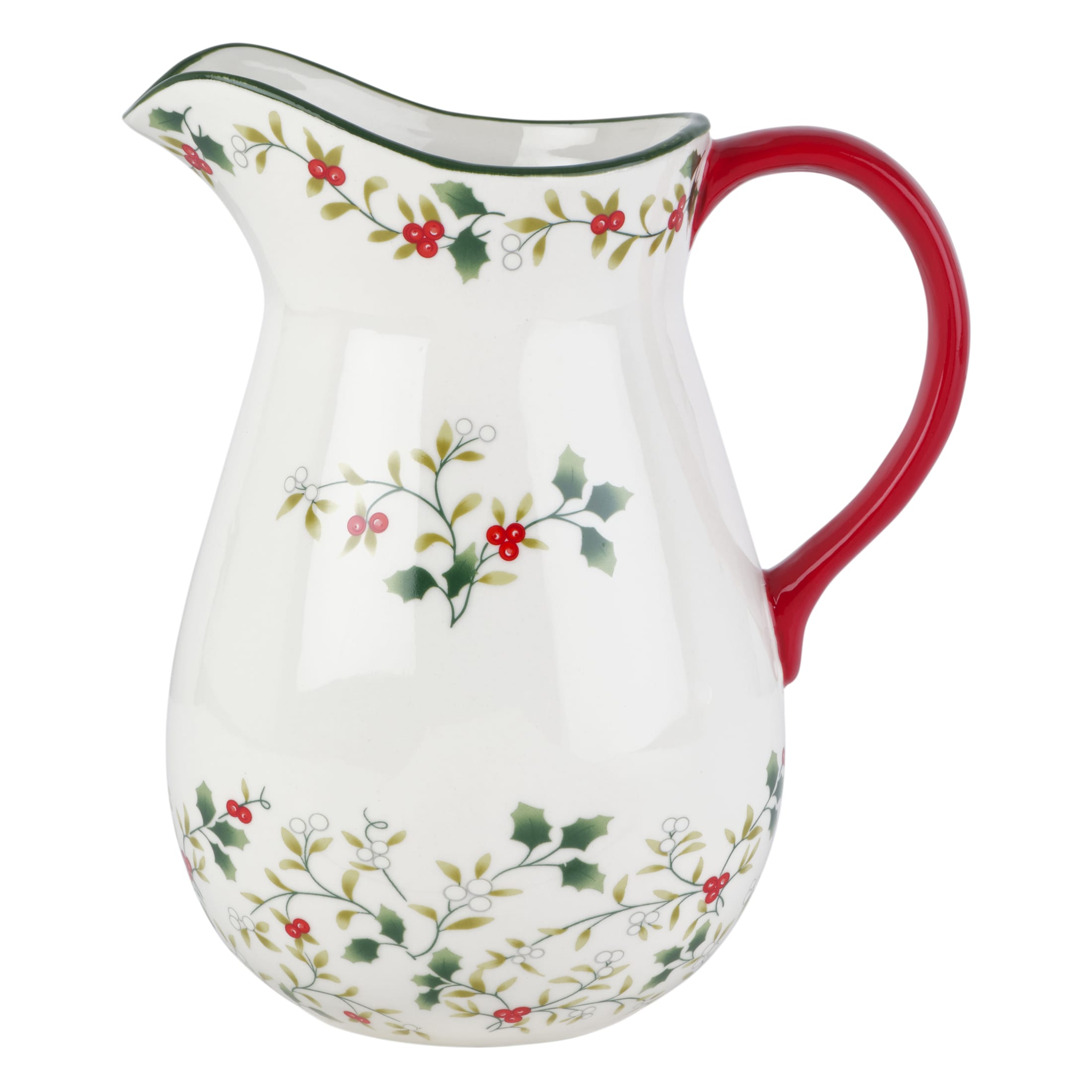 Pfaltzgraff Winterberry Ruby Pedestal Mug – 10 Oz Stoneware Mug, Bright Red, Microwave & Dishwasher Safe