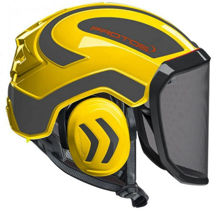 Pfanner Protos Integral Arborist Helmet - Yellow/Grey 