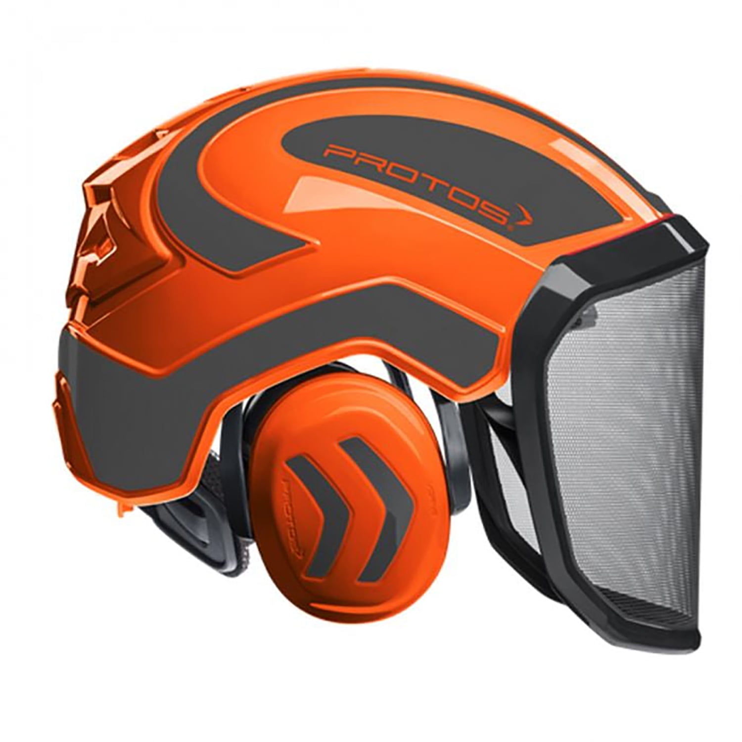 Pfanner Protos Integral Full Head Forest Helmet - Orange/Grey
