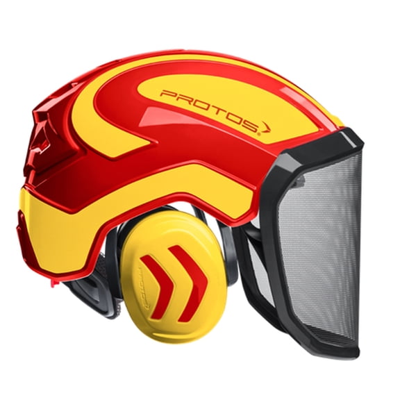 Pfanner Protos Integral Forest Helmet - Red/Yellow