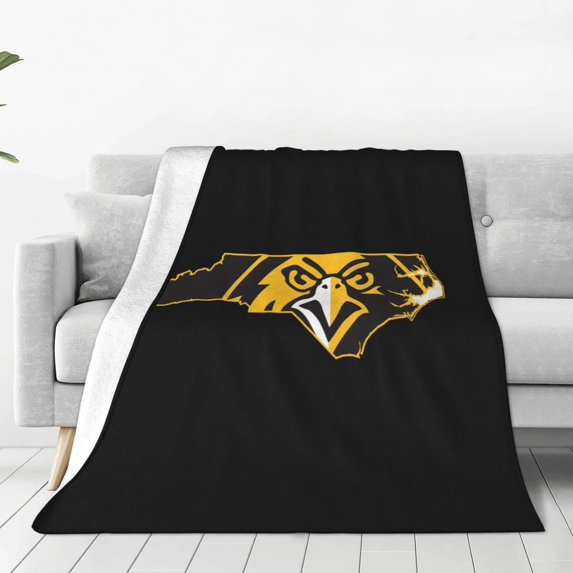 Pfeiffer University Logo Fleece Blanket, Very Soft Microfiber Flannel Blanket for Couch Warm and Cozy for All Seasons