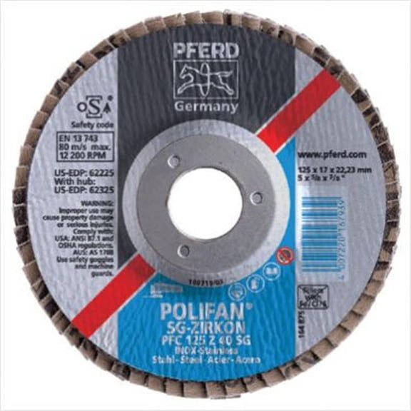 Pferd 419-62288 Fd 62288 7X5-8-11 40 Grit Disc62288