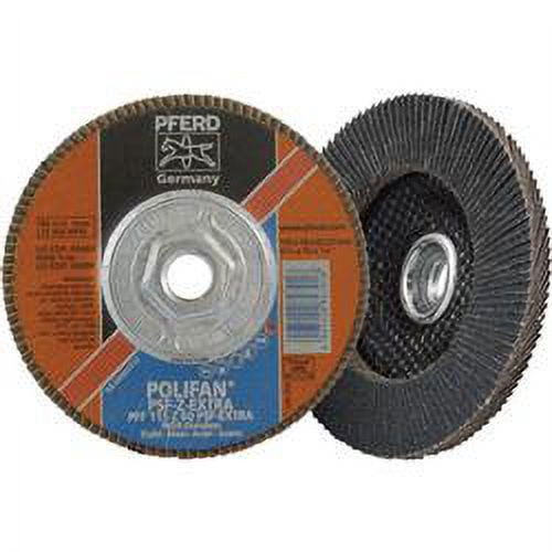 Pferd 44680 Zirconia Flap Disc - 10 Pack, 4. 25 x 0. 75 x 0. 625 inch -11 - 60 Grit - Model No. 60488