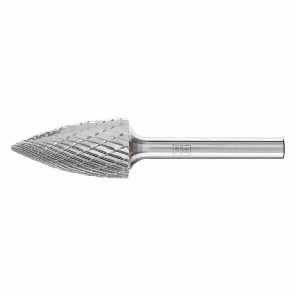 Carbide Bur - Tree Shape (Pointed), DBL Cut - 5/8" x 1" x 1/4" Shank - SG-6 24832