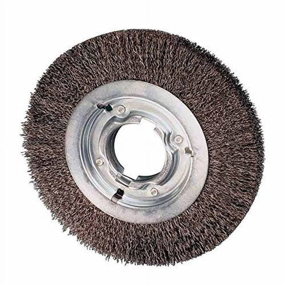 Pferd Crimped Wire Wheel Brush 8 Inch Dia Medium Face .012 Carbon Steel 2 Inch Keyed Arbor