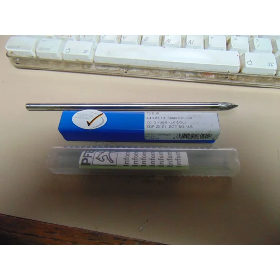 Pferd Cylindrical 1/4" Carbide Burr Bur Tool Die Grinder Bit 1/4" Shank 5/8 1/4