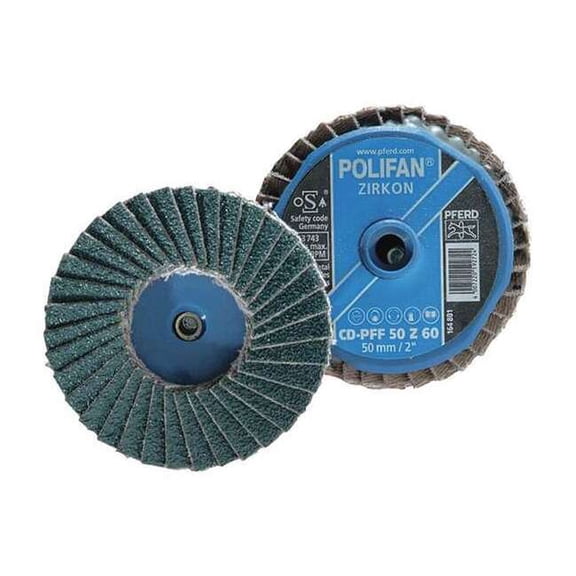 Pferd 2" POLIFAN Mini Flap Disc - Flat - Zirconia - 40 Grit 42814