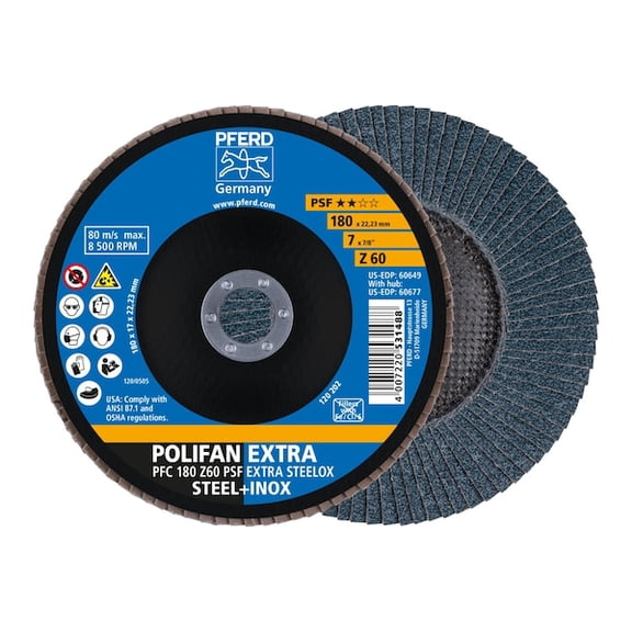 Pferd Polifan,PSF-Extra,Z 60 T29,7"x7/8" 60649