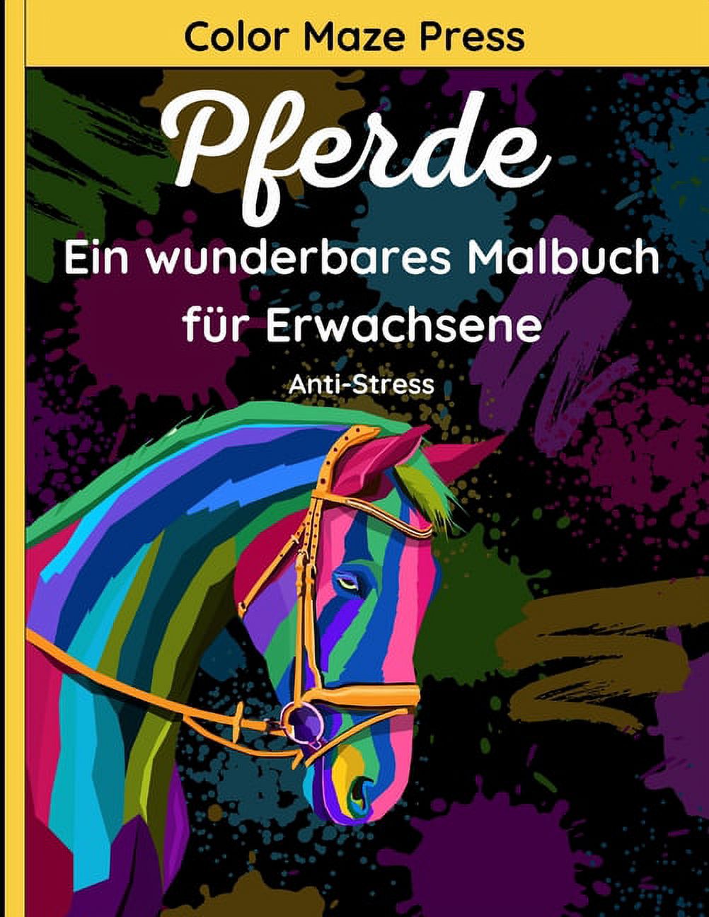 Pferde - Ein Wunderbares Malbuch für Erwachsene : 40 schöne und detaillierte Bilder von Pferden, Einhörnern, Ponys und Seepferdchen mit Blumenmustern und Mandala. Entspannend und Anti-Stress (Paperback)