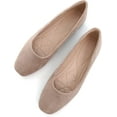 thumbnail image 1 of Pfhytec LU Flats for Women Comfortable Wide Width Square Toe Ballet Shoes Dressy Slip-ons Loafers, 1 of 5