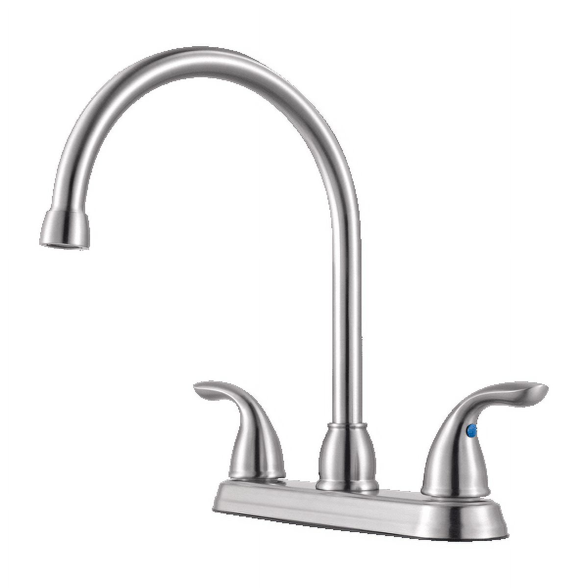 Stainless Steel Double Handle High Arc Kitchen Faucet