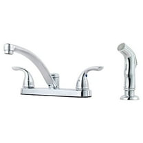 Pfirst Series 2-Handle Kitchen Faucet with Side Spray in Polished Chrome