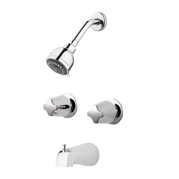 Pfister 2-Handle Tub & Shower Faucet with Metal Knob Handles in Polished Chrome LG036110