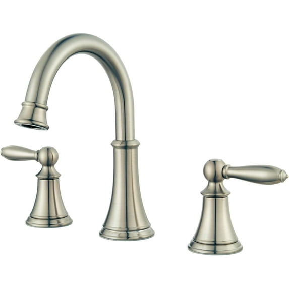 Pfister Courant Bathroom Sink Faucet, 8-Inch Widespread, 2-Handle, 3-Hole, Brushed Nickel Finish, LF049COKK