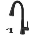 thumbnail image 1 of Pfister F-529-7Bar Barullii 1.8 GPM Single Hole Pull Down Kitchen Faucet - Black, 1 of 7