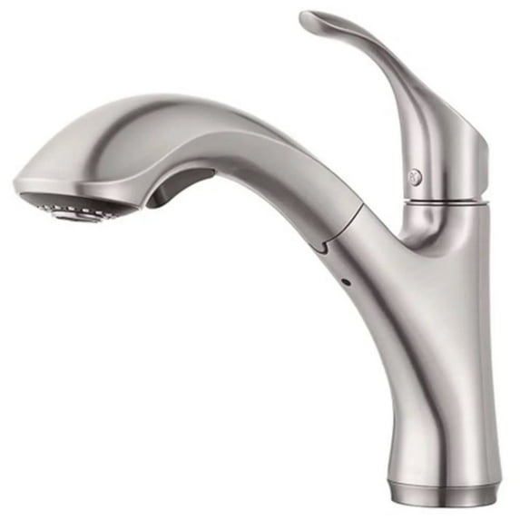 Pfister F-534-7CVS 1.8 GPM Single Hole Pull-Out Kitchen Faucet, Stainless Steel