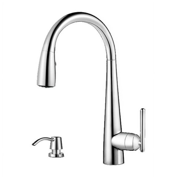 Pfister GT529SMC Lita 1-Handle Pull-Down Kitchen Faucet in Polished Chrome