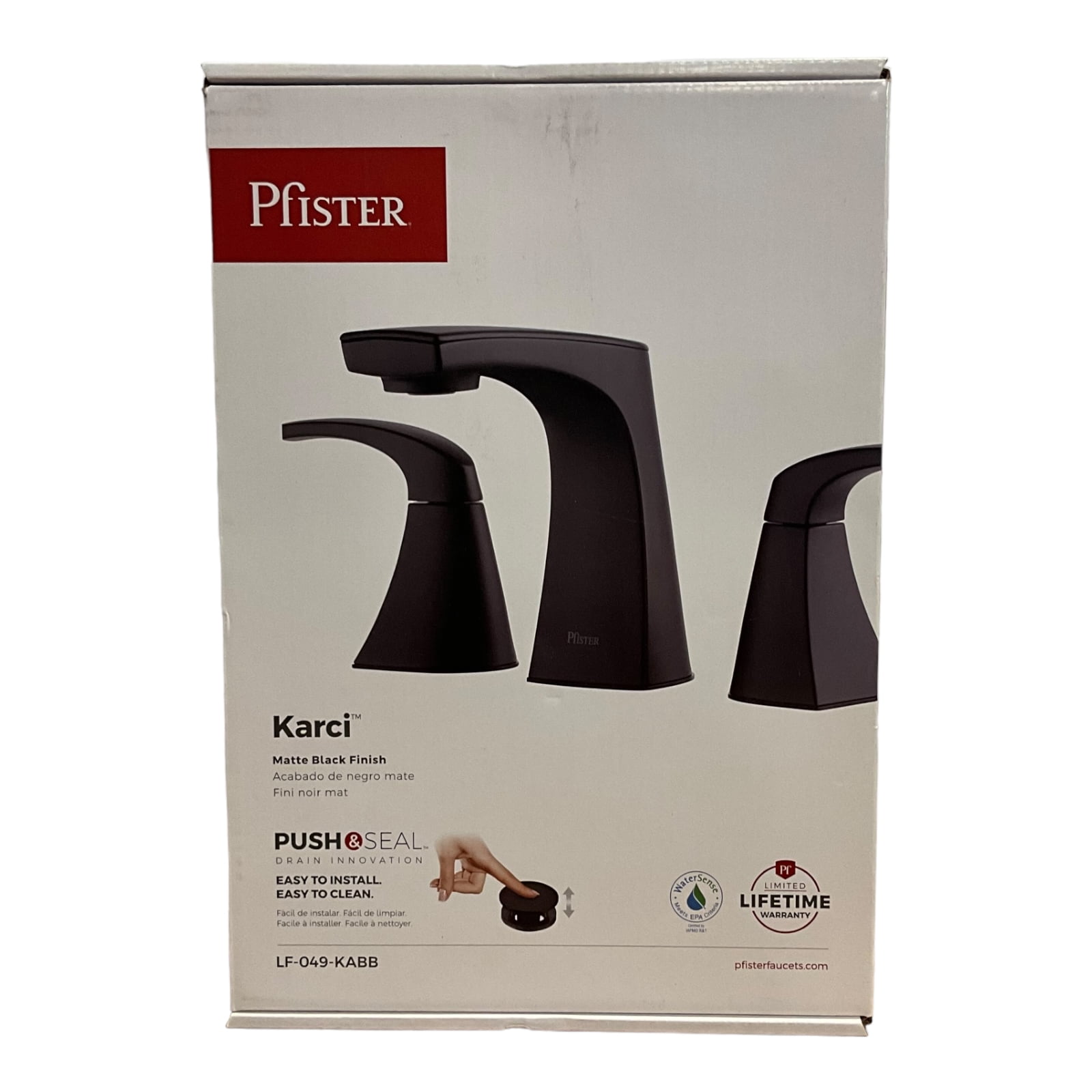 Pfister Karci Bathroom Sink Faucet, 8Inch Widespread, 2Handle, 3Hole