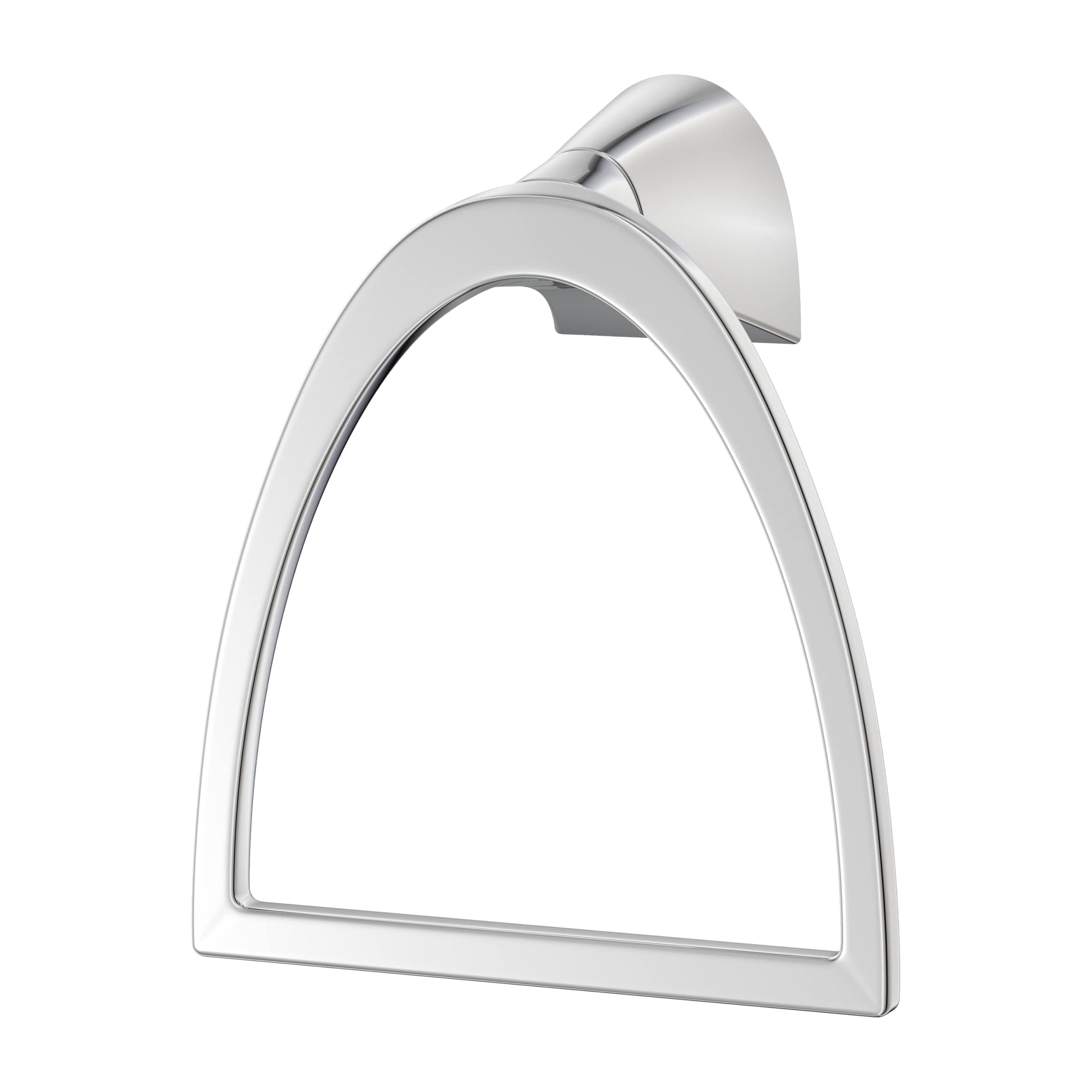 Karci Polished Chrome Nickel Wall-Mounted Towel Ring
