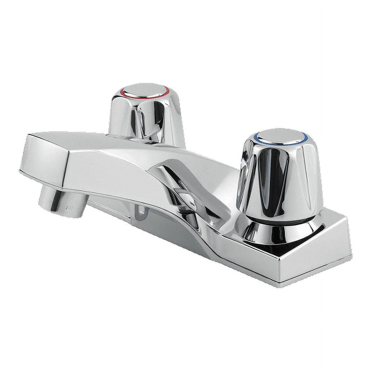 Polished Chrome 4-Inch Centerset Bathroom Faucet with Dual Handles