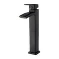 thumbnail image 1 of Pfister LG40DF1B Kenzo Single Control Vessel Bathroom Faucet in Matte Black, 1 of 1