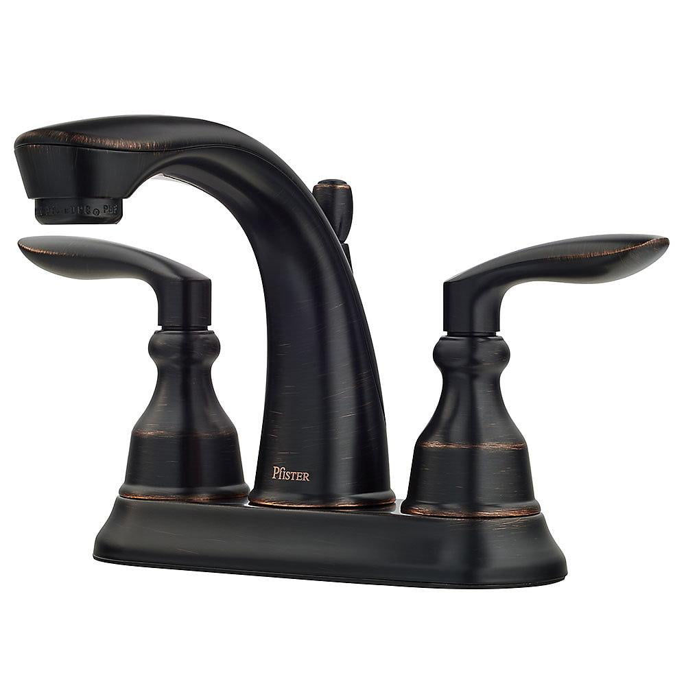 Tuscan Bronze Double Handle Centerset Bathroom Faucet