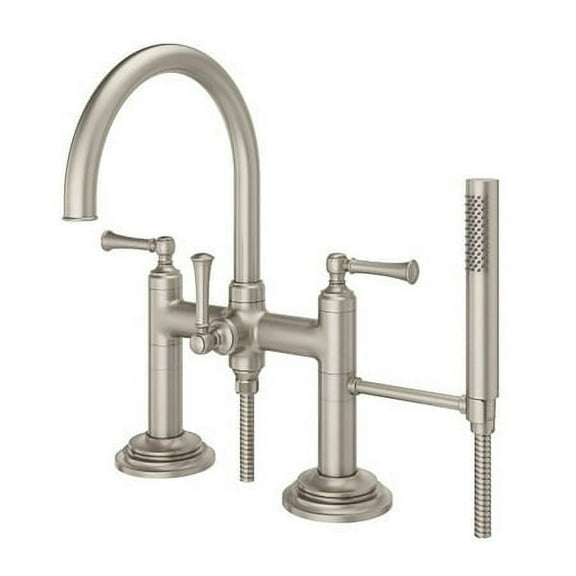 Pfister LG6-2TBK Tisbury Deck Mount Tub Filler with Hand Shower Brushed Nickel