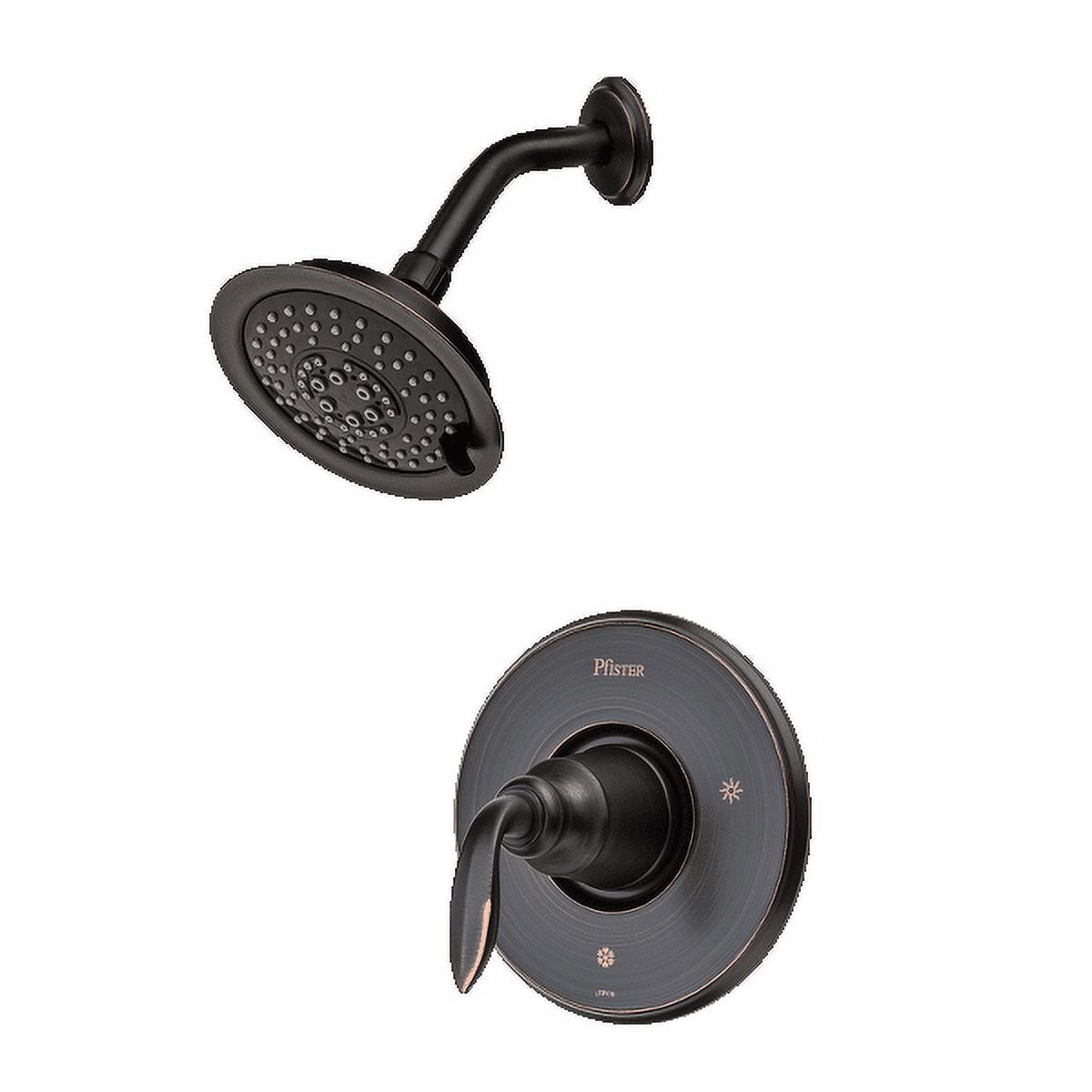 Avalon Bronze Wall Mounted Rain Shower Head and Lever Handle