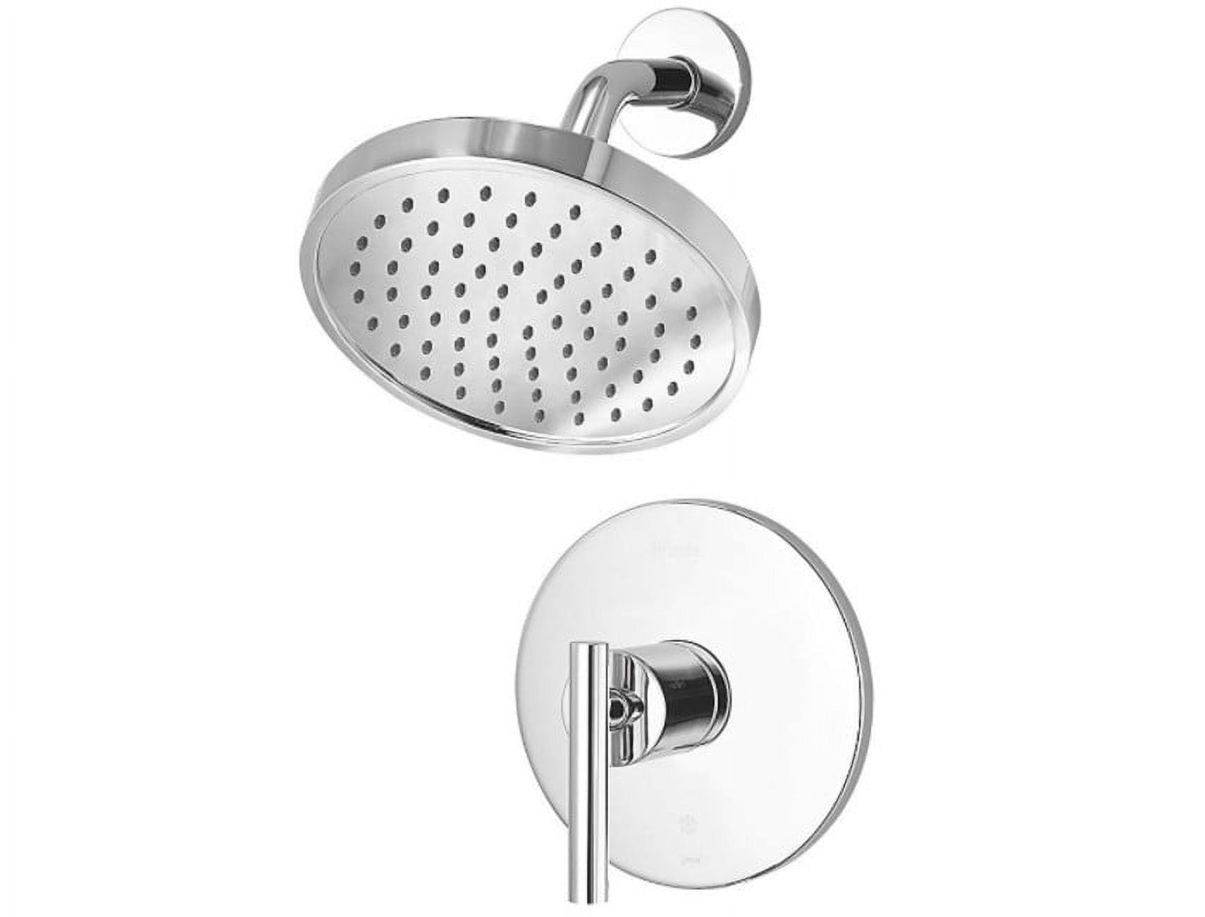 Polished Chrome Wall Mounted Rain Shower Faucet Set