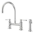 thumbnail image 1 of Pfister Lg31-Td Port Haven 1.8 GPM Widespread Bridge Kitchen Faucet - Chrome, 1 of 7