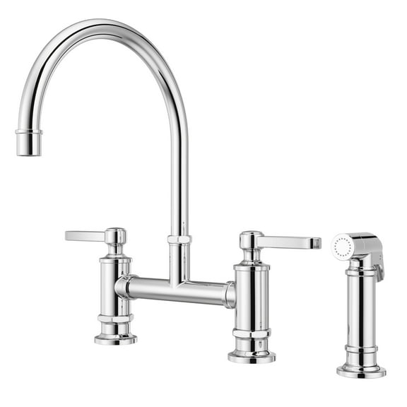 Pfister Lg31-Td Port Haven 1.8 GPM Widespread Bridge Kitchen Faucet - Chrome