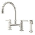 thumbnail image 1 of Pfister Lg31-Td Port Haven 1.8 GPM Widespread Bridge Kitchen Faucet - Stainless Steel, 1 of 7