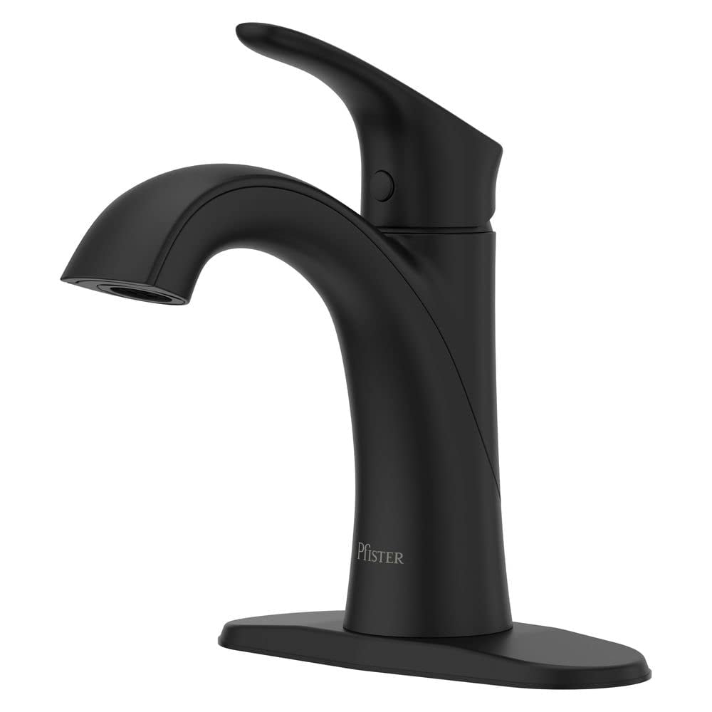 Pfister LG42-WR0B Lg42-Wr0 Weller 1.2 GPM Single Hole Bathroom Faucet, Black