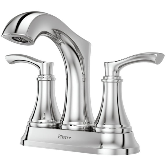 Pfister LG48-WD0C Woodbury 2-Handle 4" Centerset Bathroom Faucet w/ Push & Seal Drain (Polished Chrome)