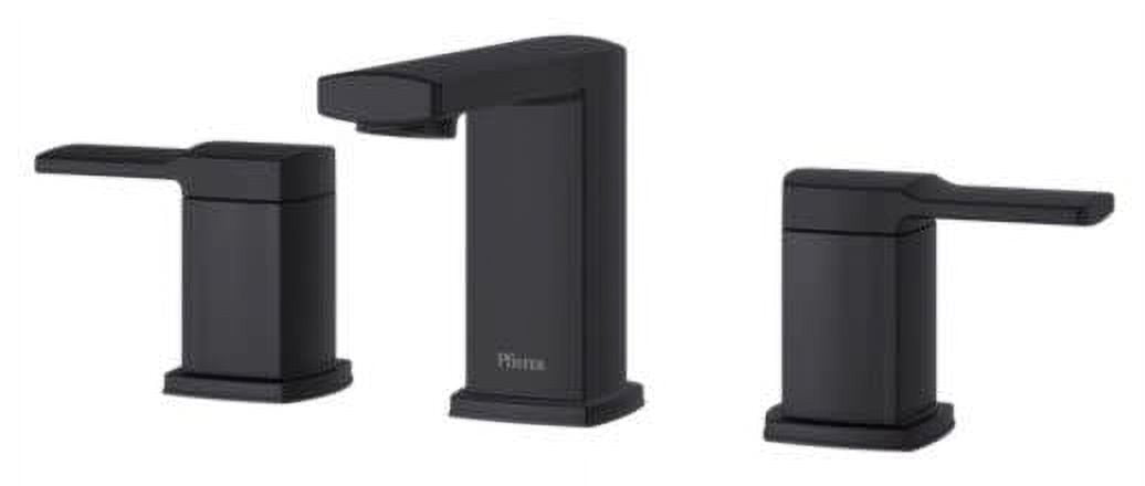 Matte Black High Arc Double Handle 8" Widespread Bathroom Faucet