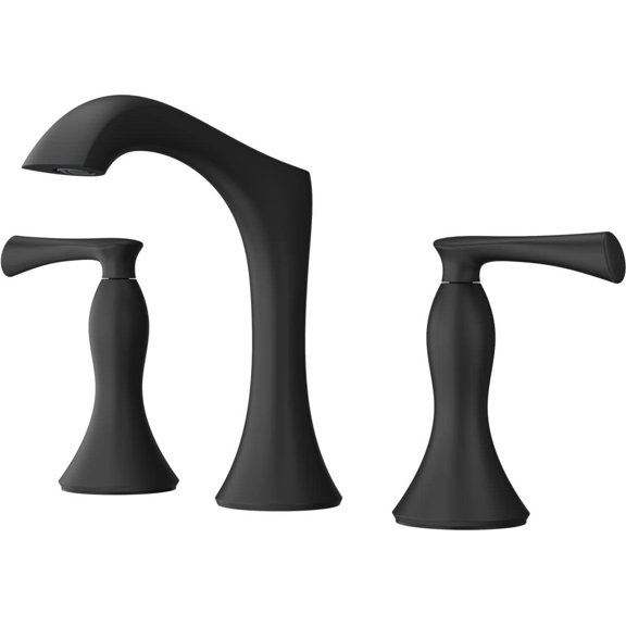 Pfister LG49-RH3 Rhen 1.2 GPM Widespread Bathroom Faucet with Push & Seal Drain Assembly - Matte Black