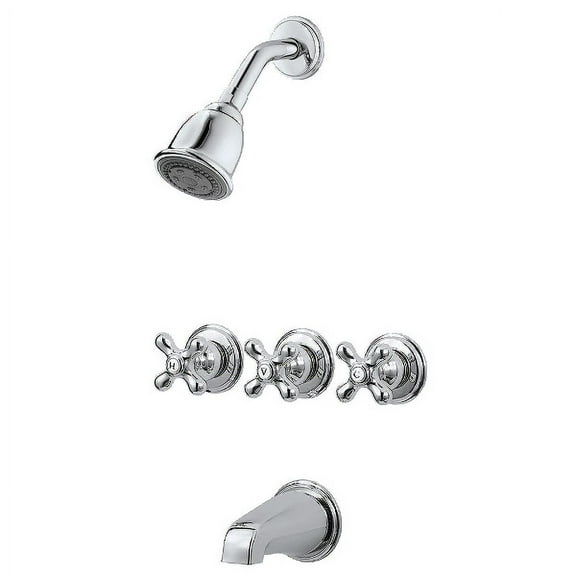 Pfister Pfirst Series 3-Handle Tub & Shower Multi-Fuction Showerhead and Tub Spout