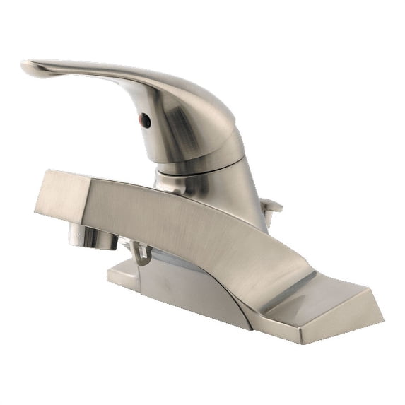 Pfister Pfirst Series Single Control 4" Centerset Bathroom Faucet in Brushed Nickel LG142600K