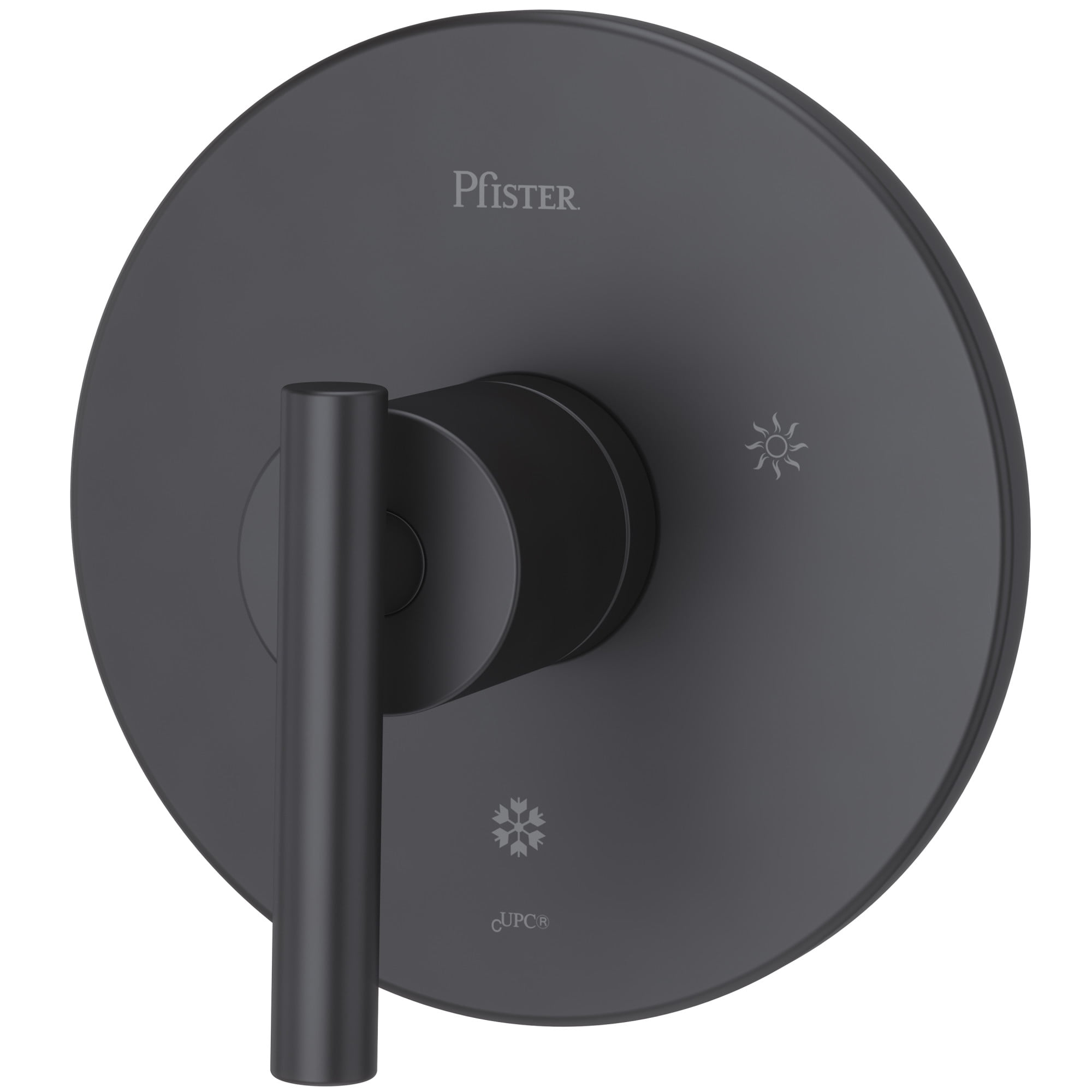 Matte Black Wall-Mounted Lever Shower Valve Trim